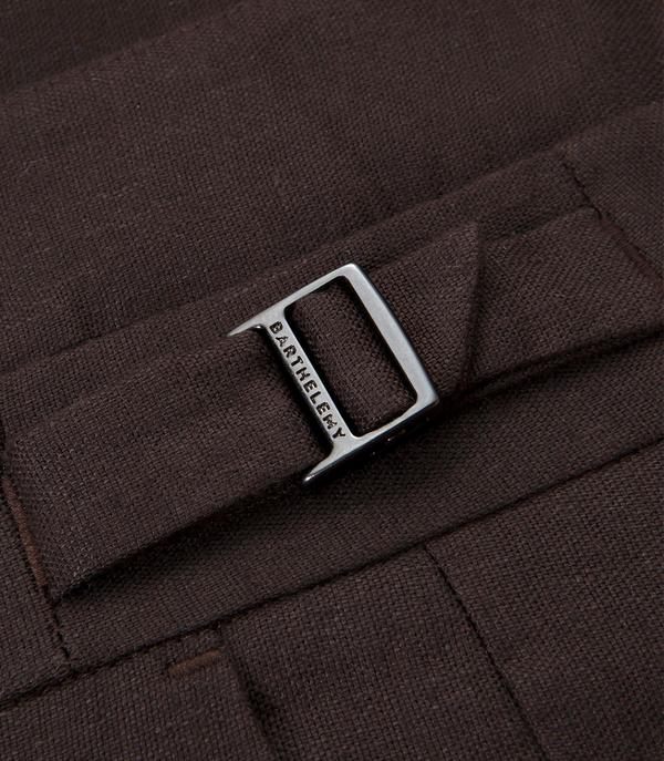 Cayes Linen Pants II Dark Coffee - Barthelemy