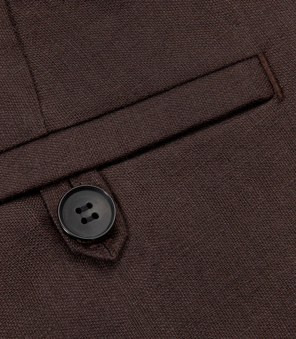 Cayes Linen Pants II Dark Coffee - Barthelemy