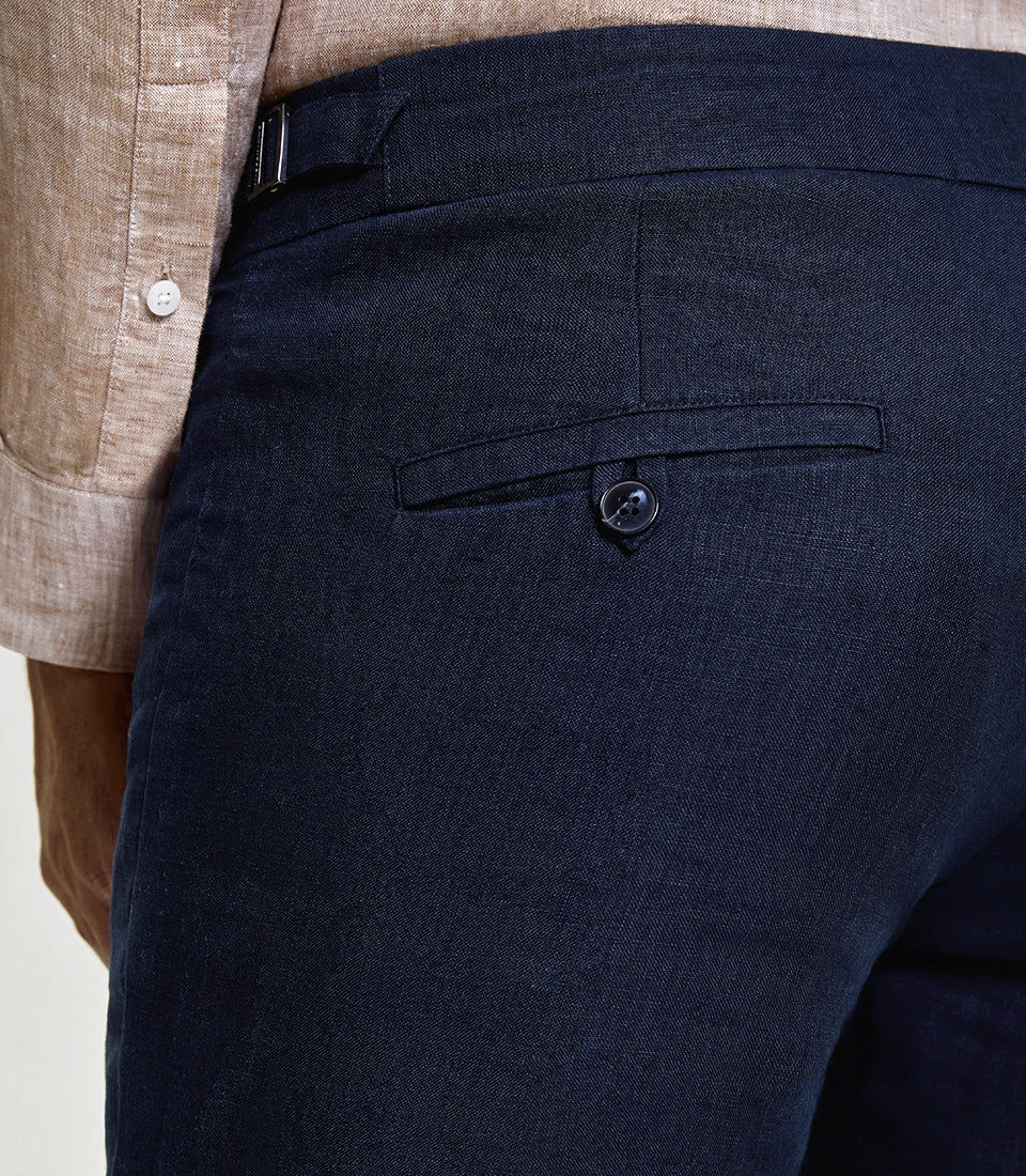 Cayes Linen Pants II Storm Blue | Calça de Linho | Barthelemy Resortwear