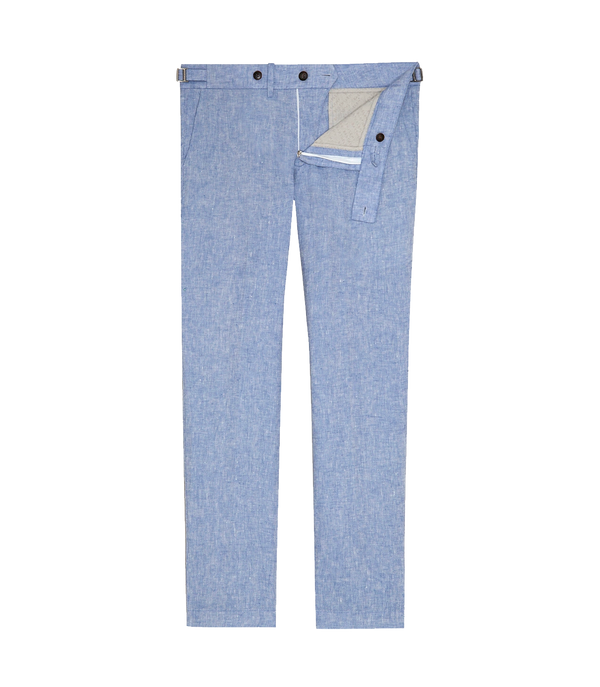 Cayes Linen Pants II Soft Blue - Barthelemy