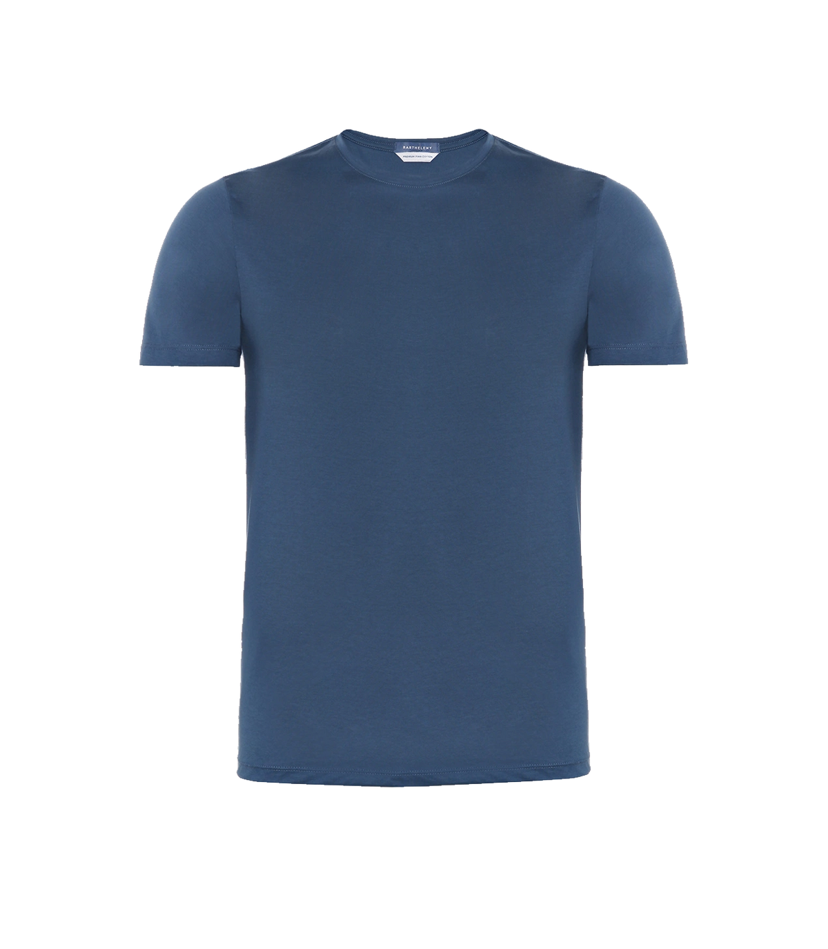 Crew Neck T-Shirt Pima Blue - Barthelemy