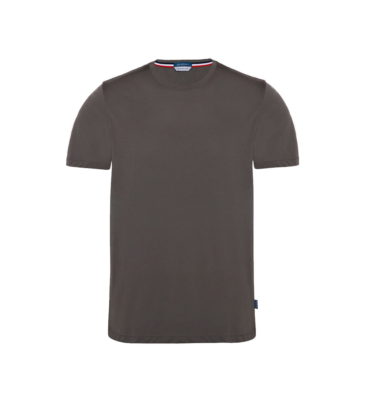 Crew Neck T-Shirt Pima Storm Grey | T-Shirt Crew Neck | Barthelemy Resortwear