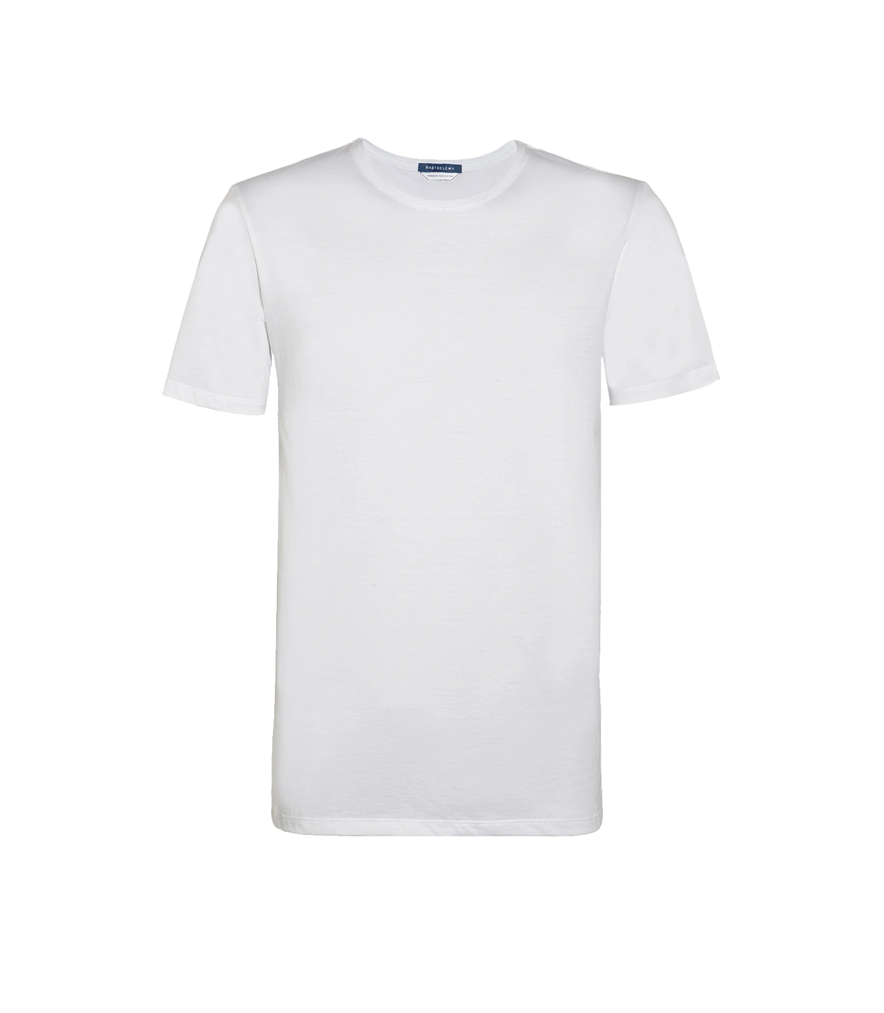 Crew Neck T-Shirt Pima White - Barthelemy