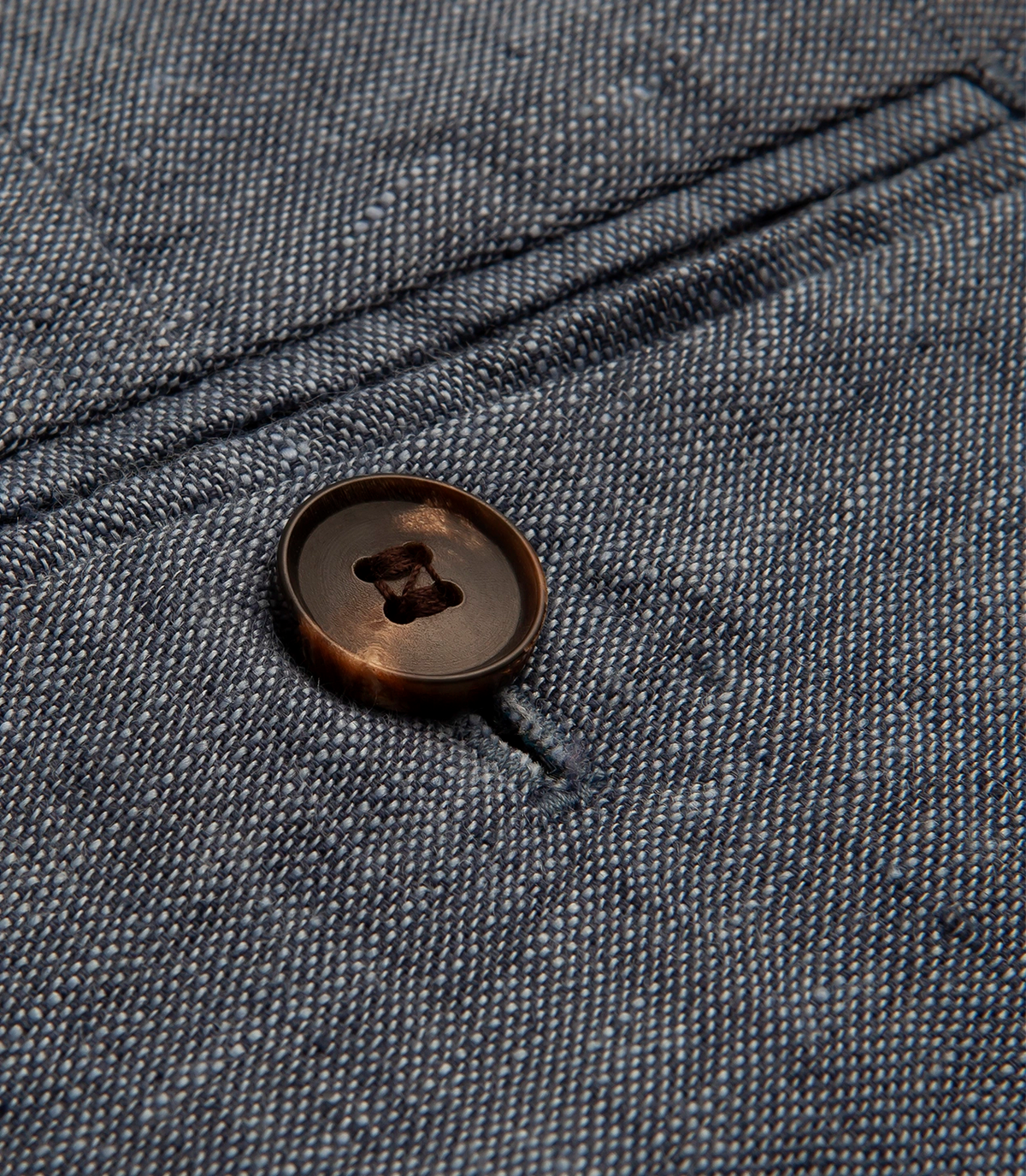 Corossol Linen Pants Double Blue - Barthelemy
