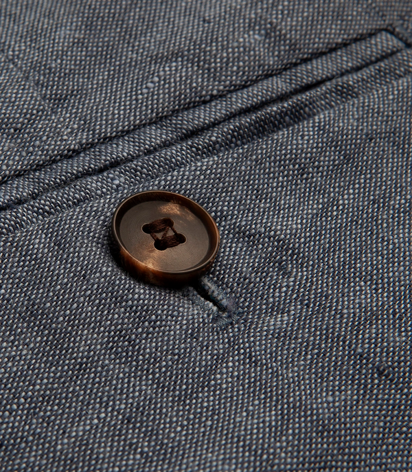 Corossol Linen Pants Double Blue - Barthelemy
