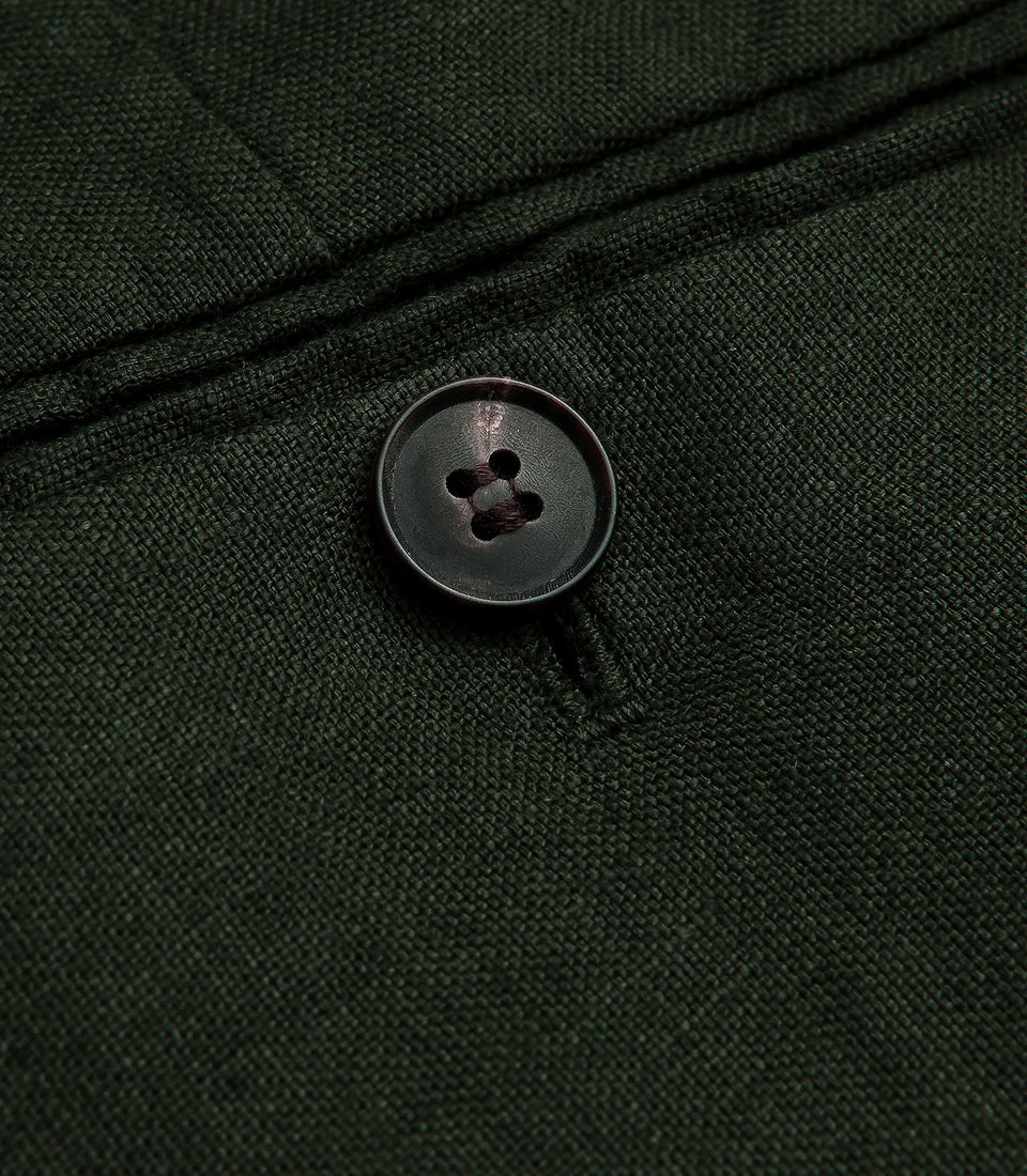 Corossol Linen Pants Emerald Green - Barthelemy