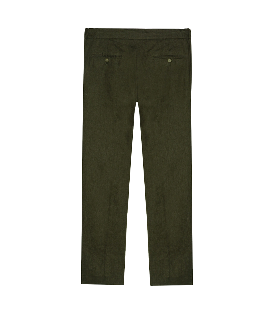 Corossol Linen Pants Forest Green - Barthelemy