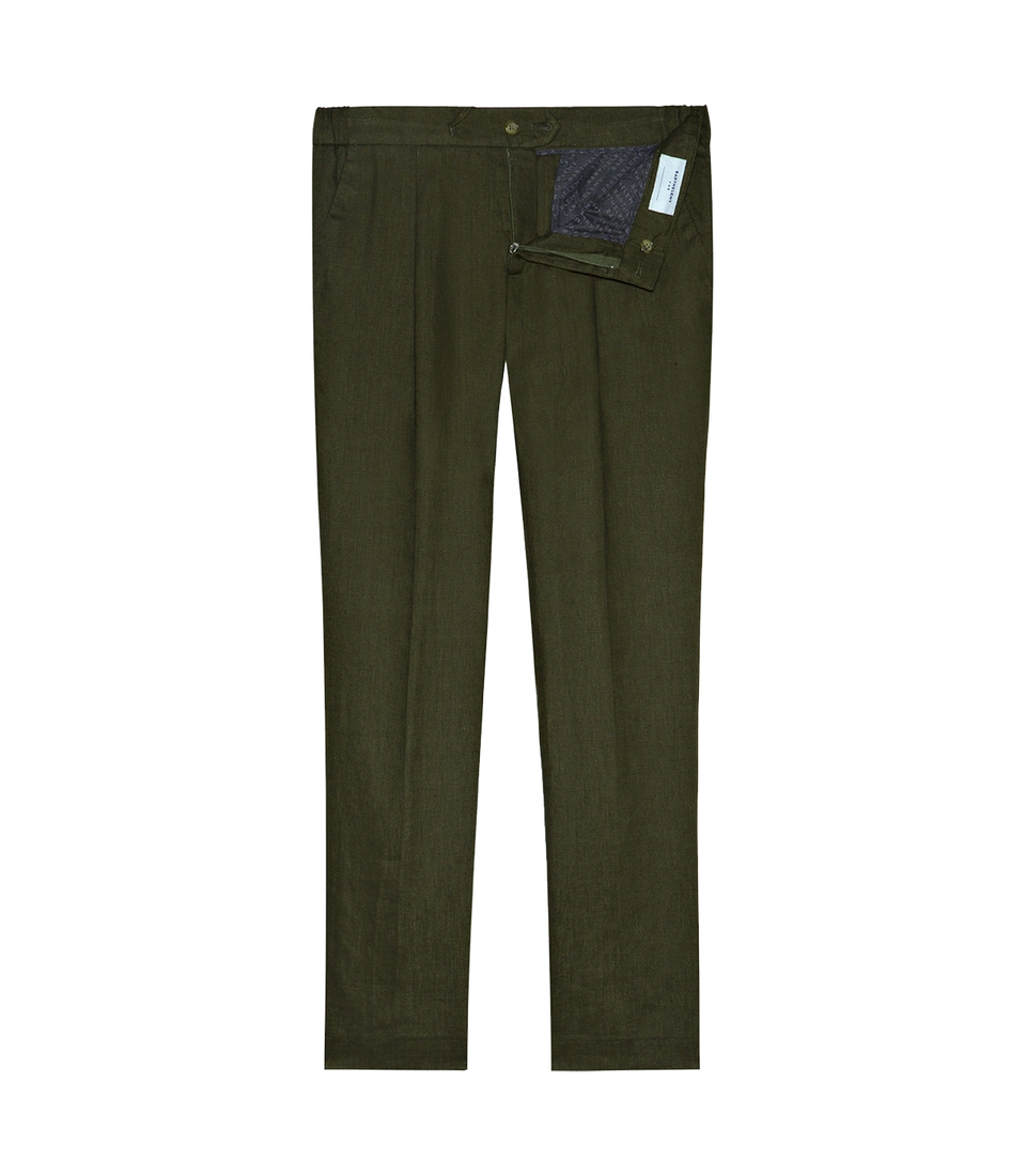 Corossol Linen Pants Forest Green - Barthelemy