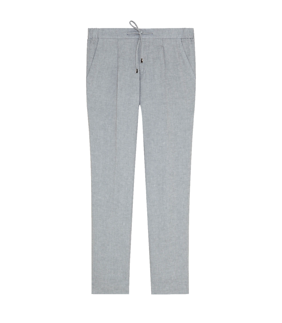 Corossol Linen Pants Silver Grey - Barthelemy