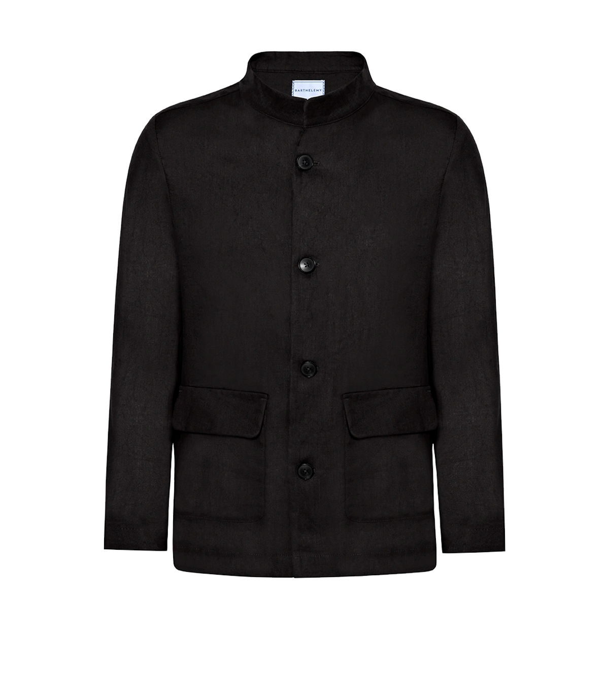 Flamands Linen Overshirt Black | Linen Shirt | Barthelemy Resortwear
