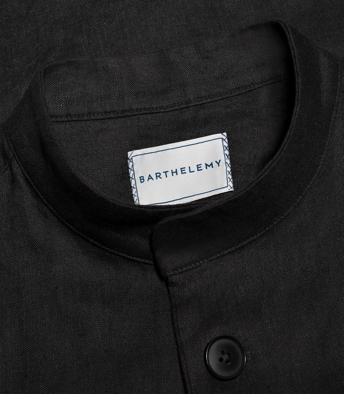 Flamands Linen Overshirt Black - Barthelemy