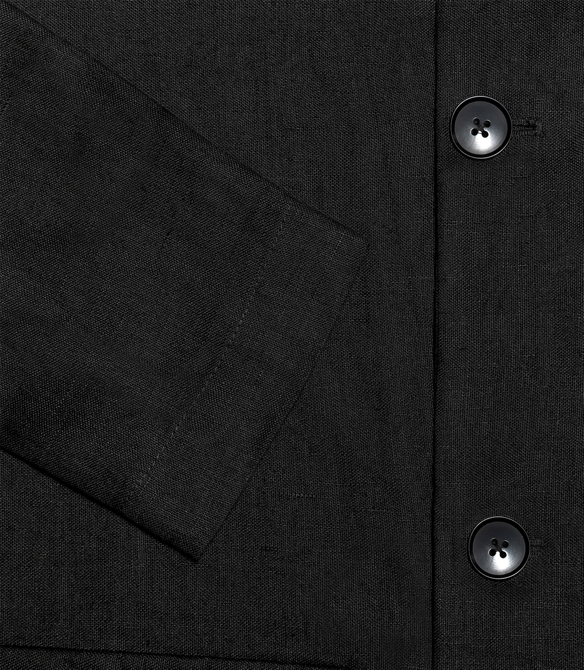 Flamands Linen Overshirt Black - Barthelemy