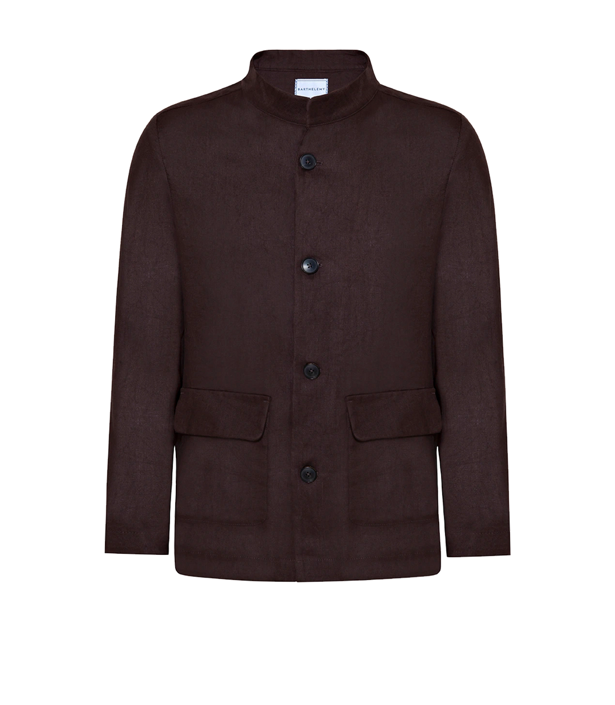 Flamands Linen Overshirt Coffee | Linen Shirt | Barthelemy Resortwear
