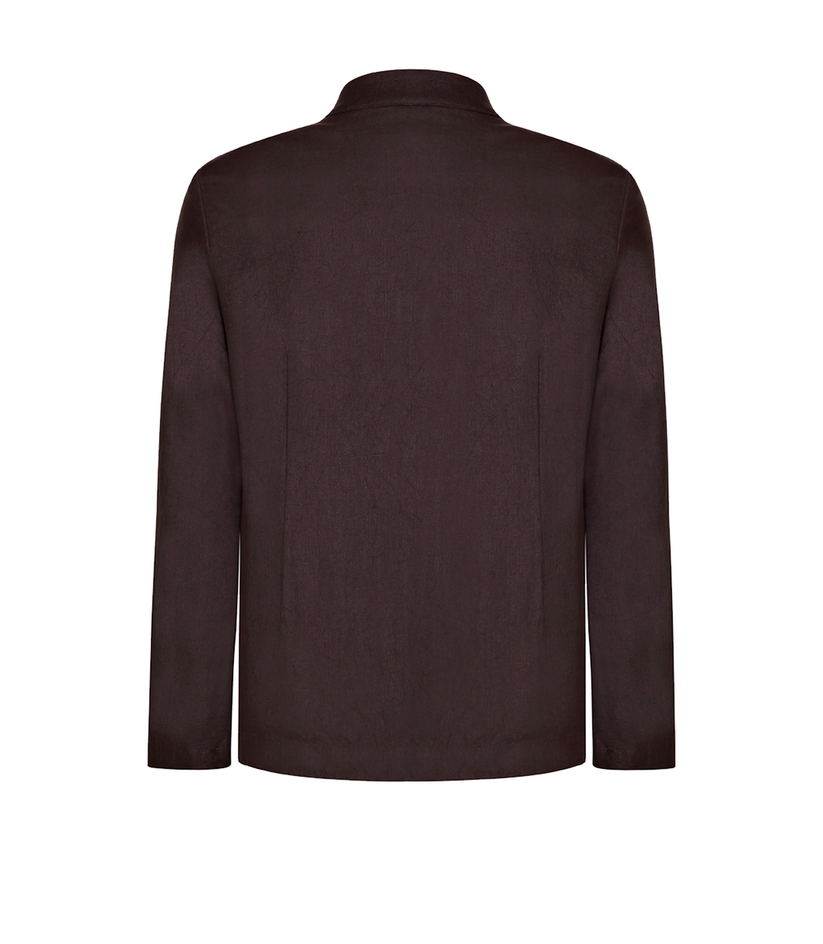 Flamands Linen Overshirt Coffee - Barthelemy