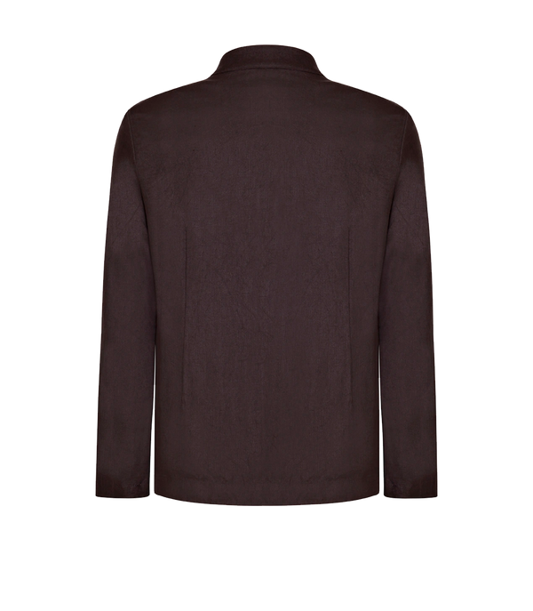 Flamands Linen Overshirt Coffee - Barthelemy