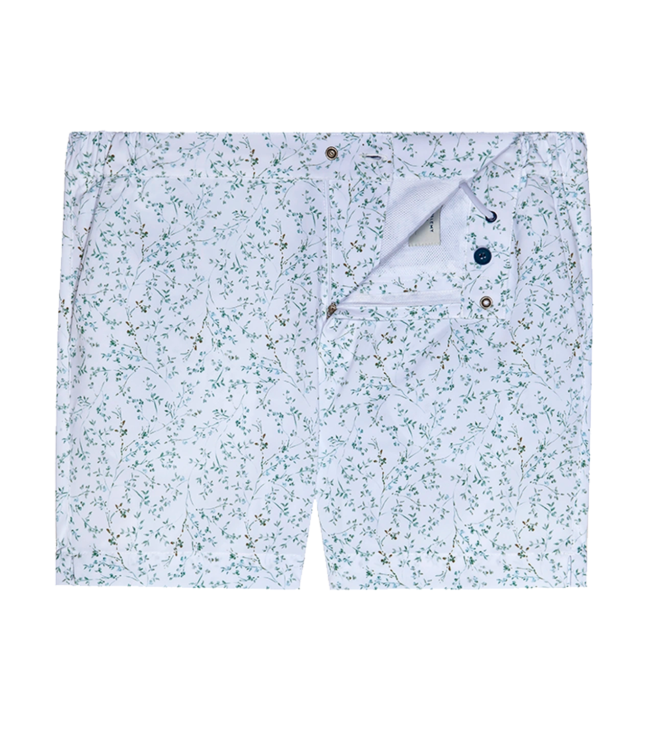Gustavia Le Fleuriste Green | Swim Shorts | Barthelemy Resortwear