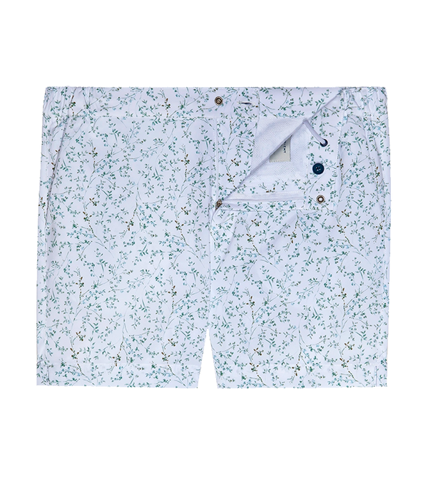 Gustavia Le Fleuriste Green | Swim Shorts | Barthelemy Resortwear