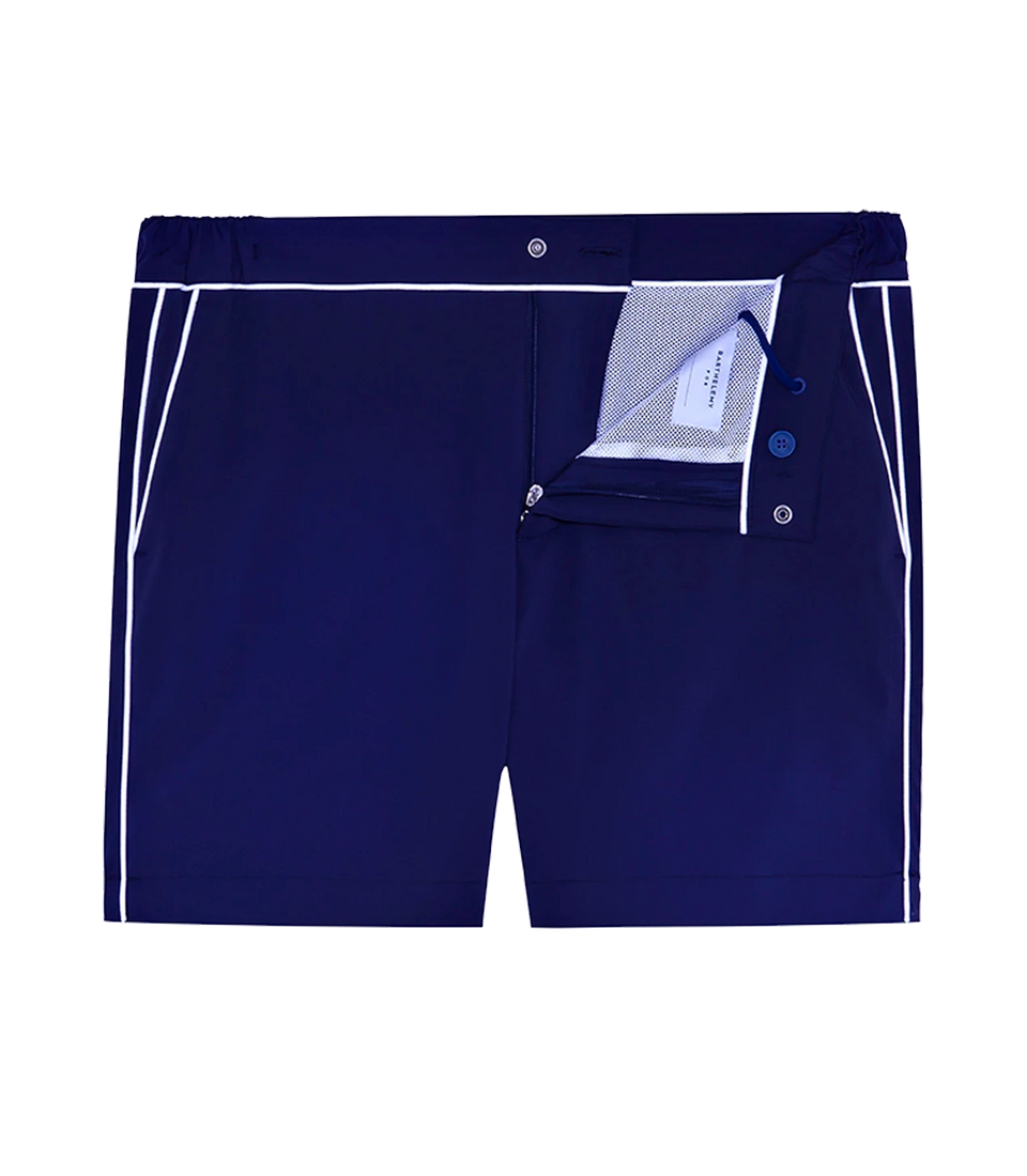 Gustavia Sillage Navy White | Swim Shorts | Barthelemy Resortwear