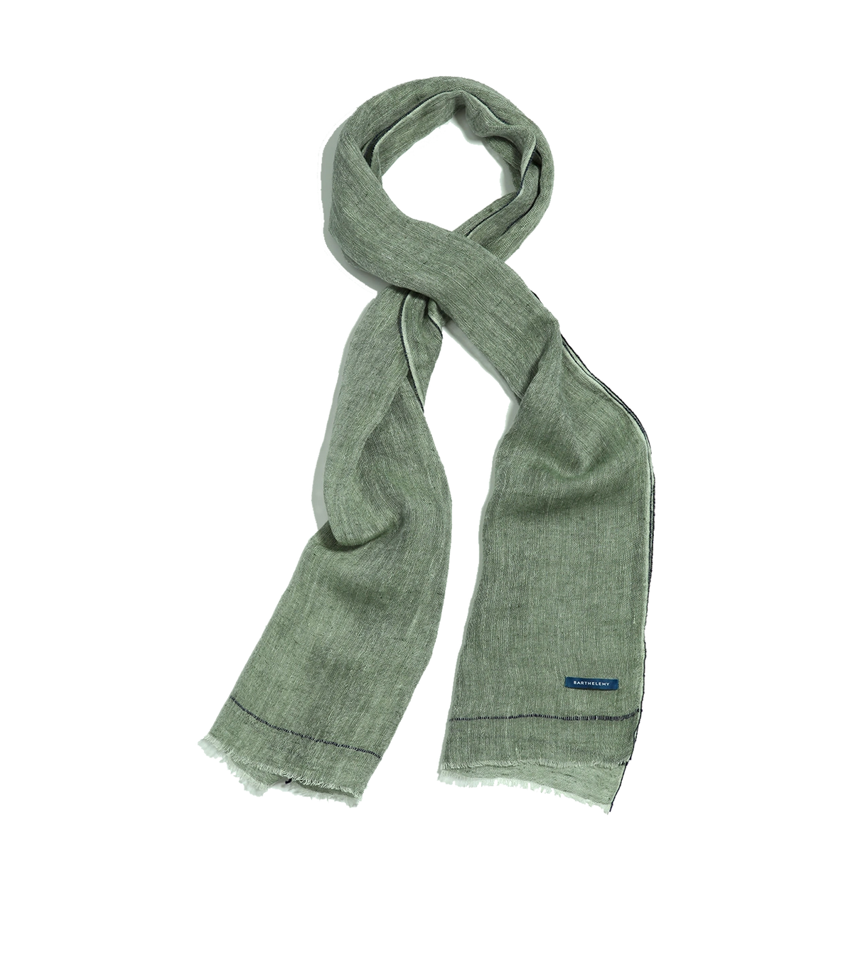 Brise Linen Scarf Light Green | scarf | Barthelemy Resortwear