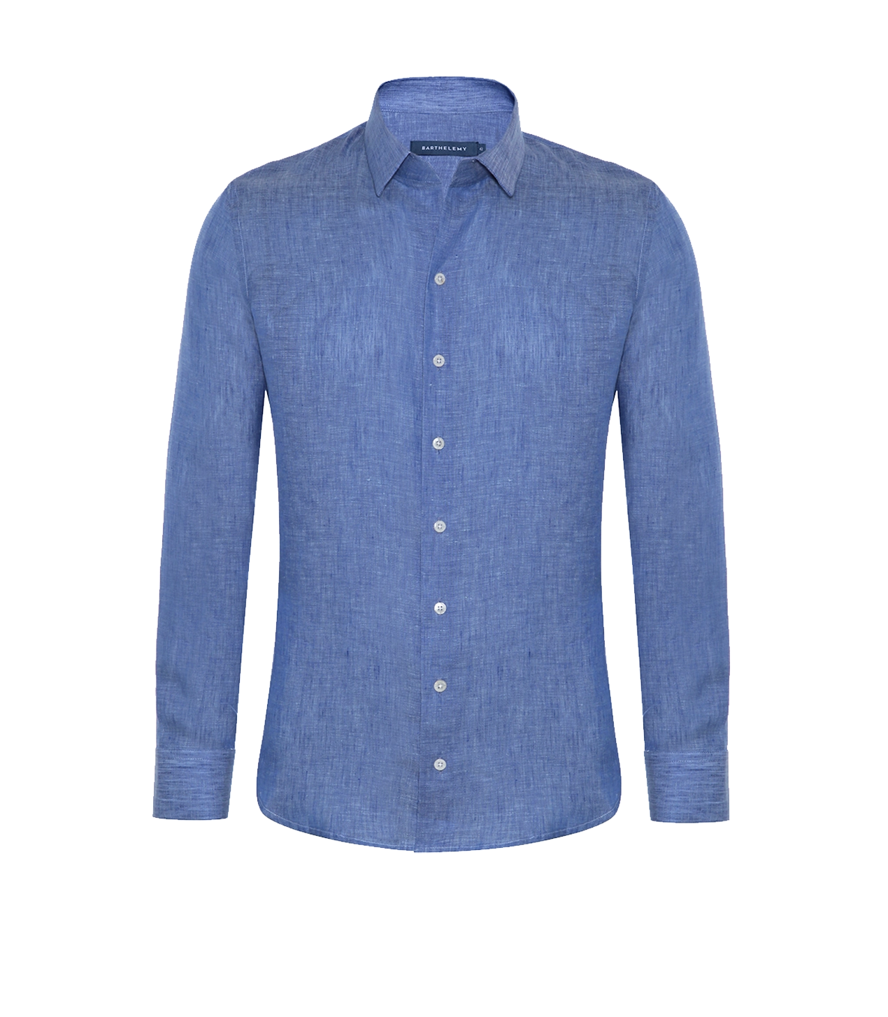 Tailored Linen Shirt Medium Blue - Barthelemy