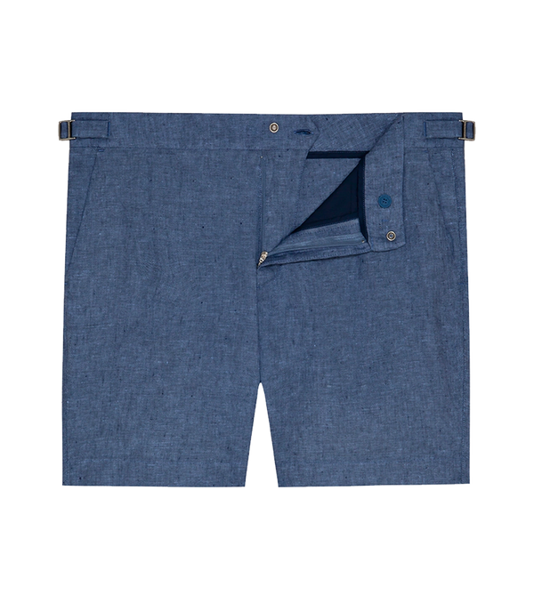 Lorient Linen II Double Blue - Barthelemy