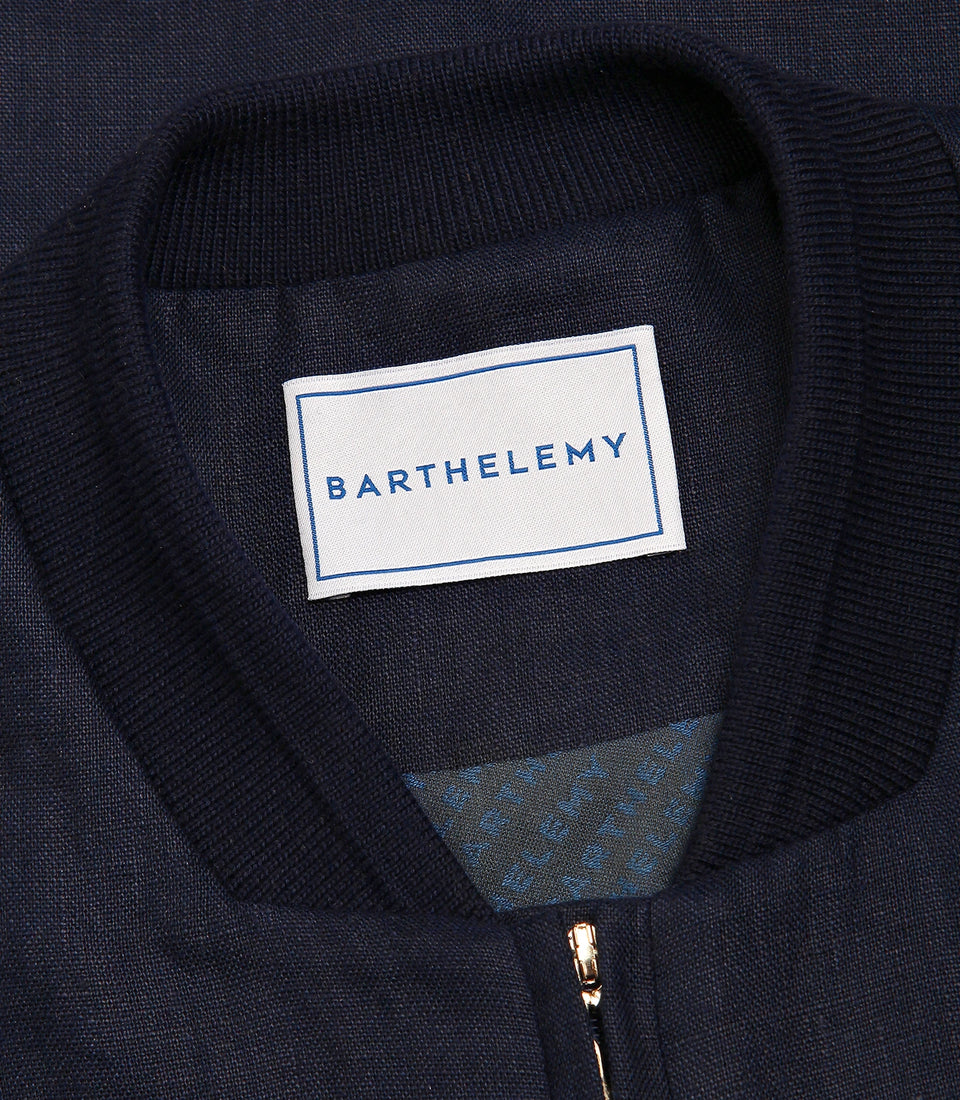 Lurin Linen Jacket Navy - Barthelemy