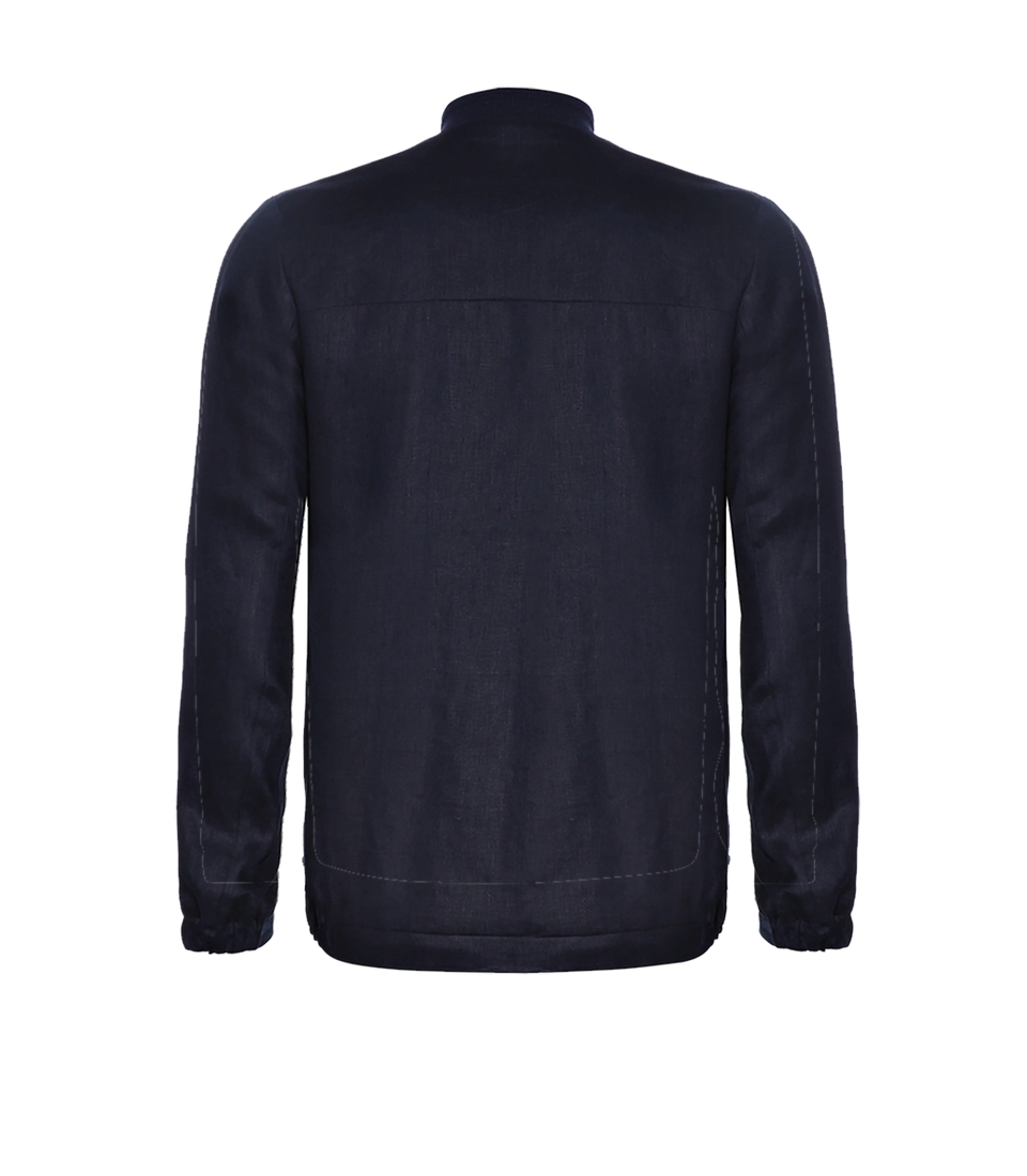 Lurin Linen Jacket Navy - Barthelemy
