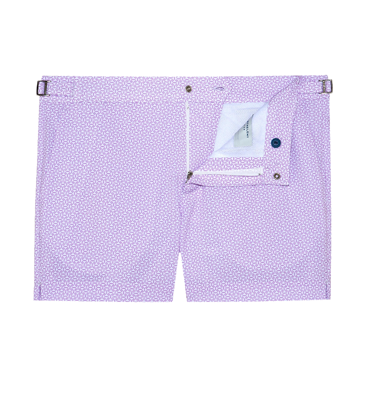 Saline Maree Jumeirah White Pink | Swim Shorts | Barthelemy Resortwear