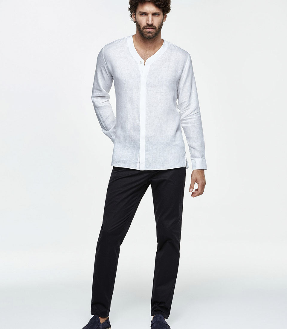 Solstice Linen Shirt White - Barthelemy