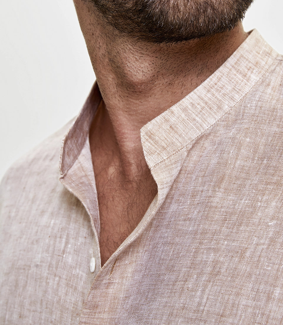 Mirage Linen Shirt Camel - Barthelemy