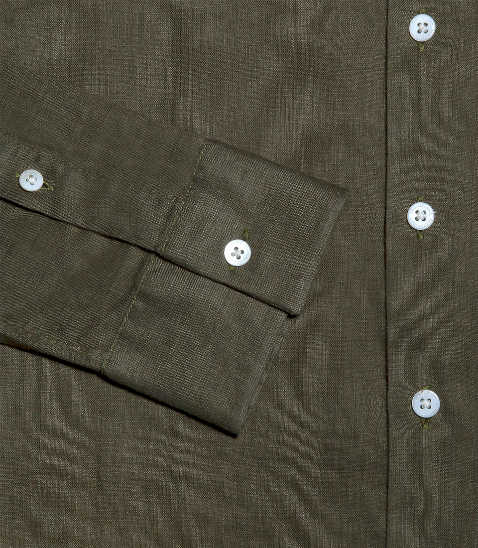 Mirage Linen Shirt Forest Green
