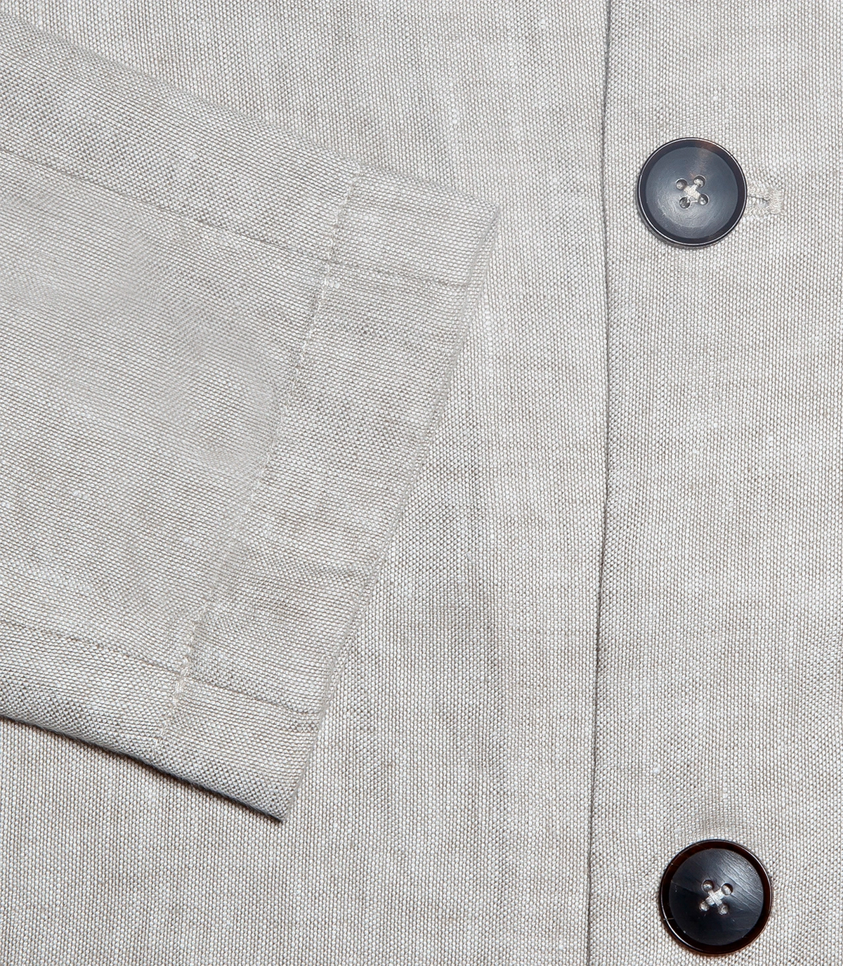 Flamands Linen Overshirt Natural - Barthelemy