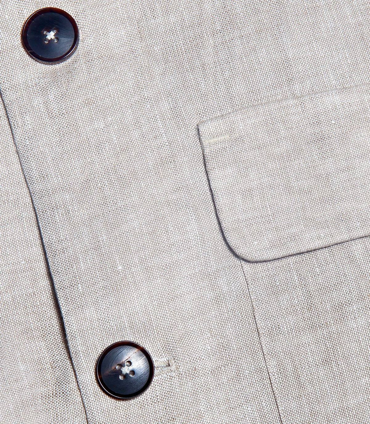 Flamands Linen Overshirt Natural - Barthelemy