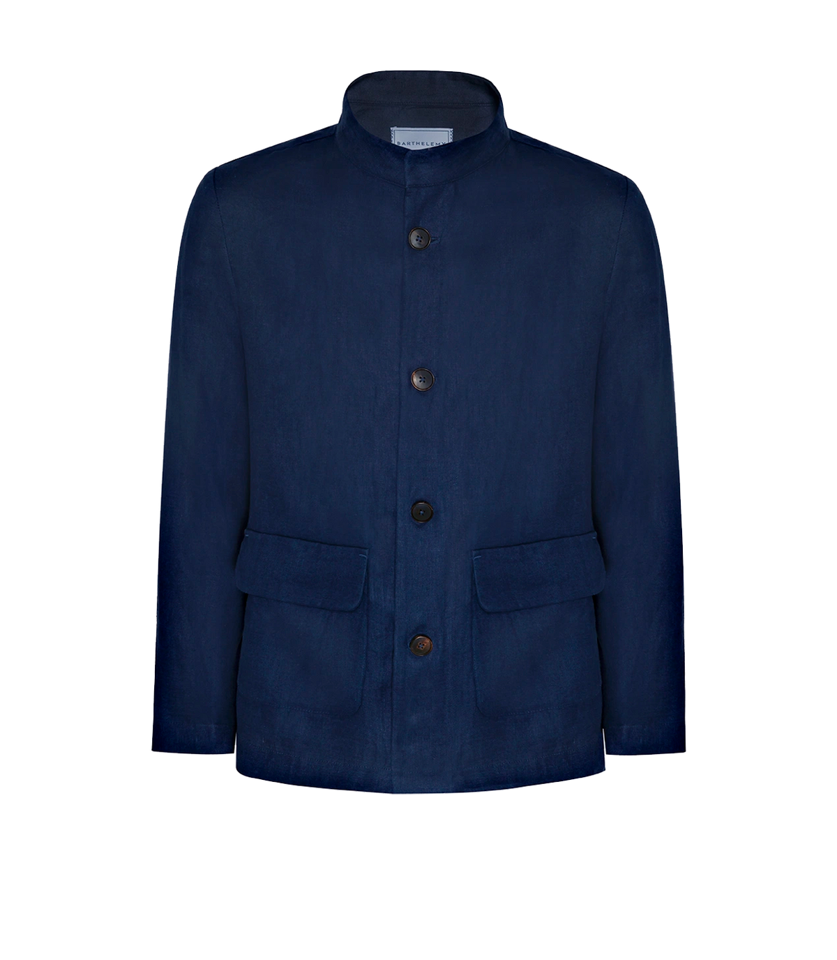 Flamands Linen Overshirt Navy | Linen Shirt | Barthelemy Resortwear