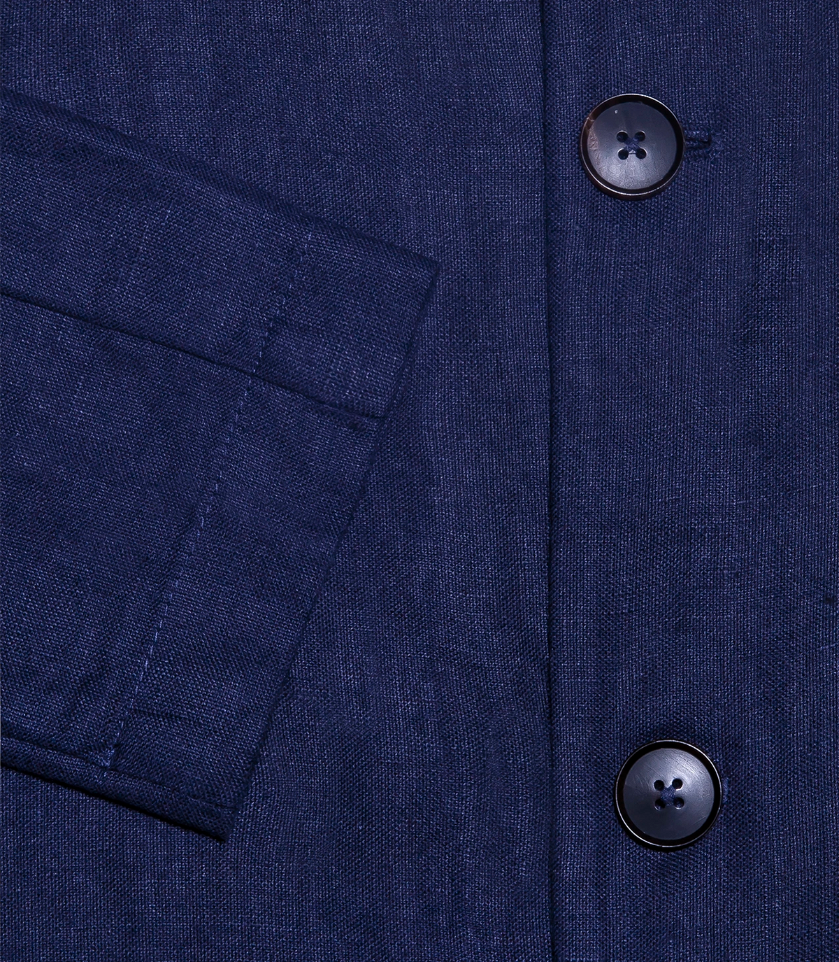 Flamands Linen Overshirt Navy - Barthelemy