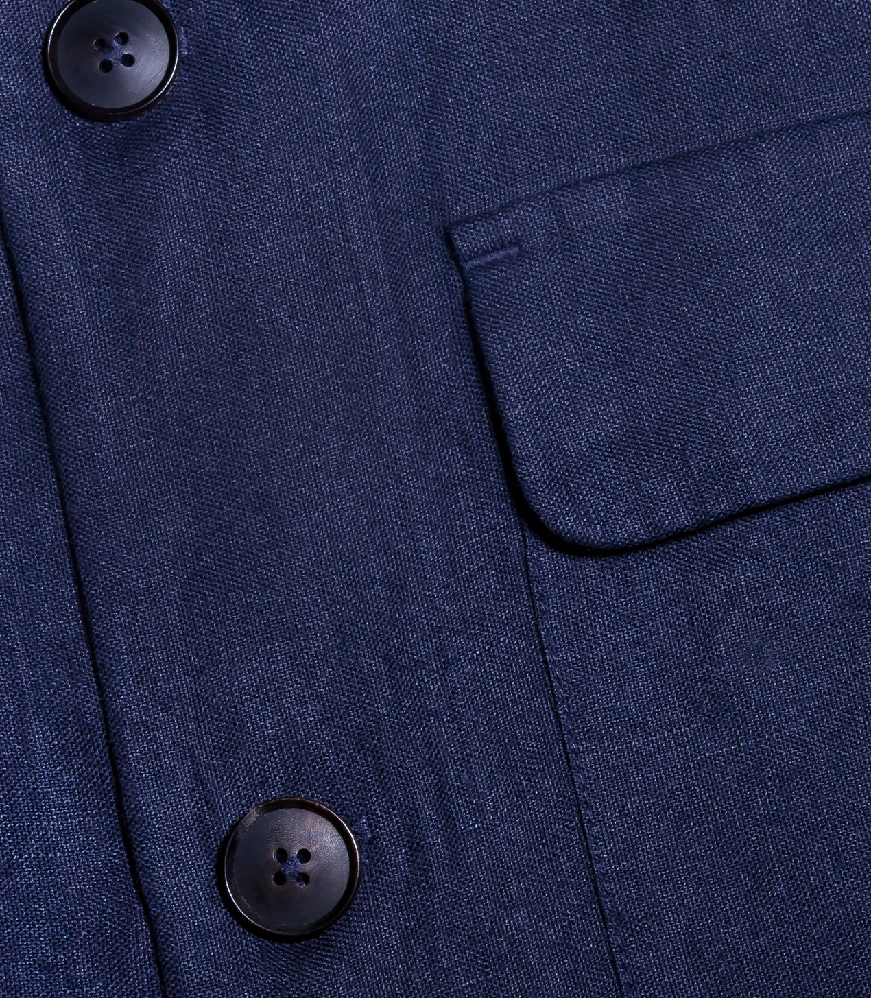 Flamands Linen Overshirt Navy