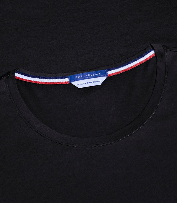 Crew Neck T-Shirt Pima Black