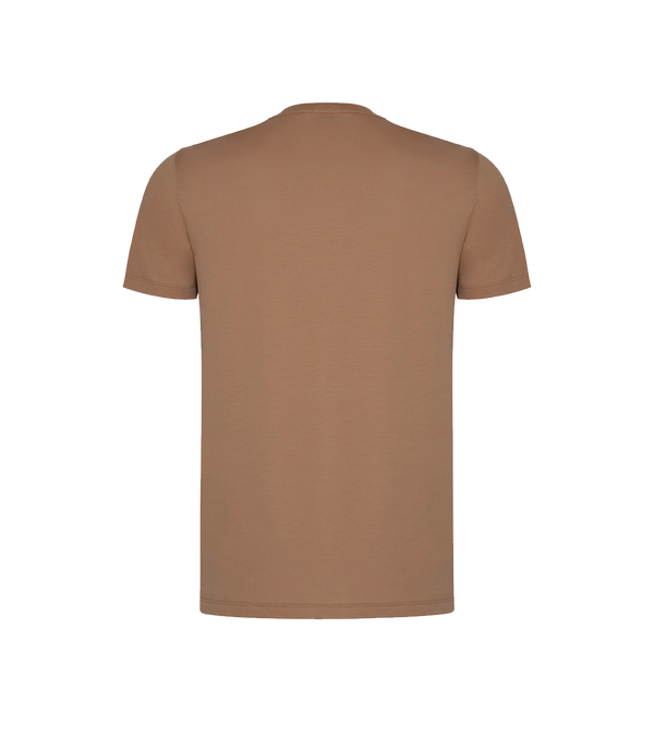 Crew Neck T-Shirt Pima Honey Mustard - Barthelemy