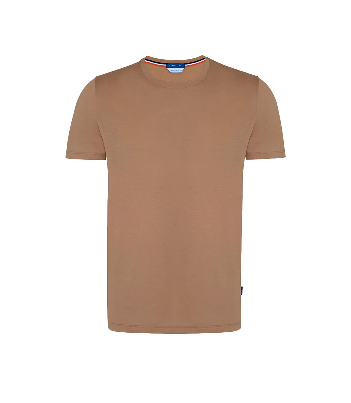 Crew Neck T-Shirt Pima Honey Mustard - Barthelemy