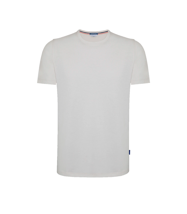 Crew Neck T-Shirt Pima Ivory - Barthelemy