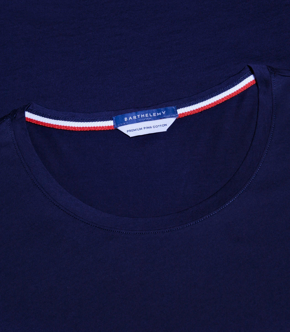 Crew Neck T-Shirt Pima Navy - Barthelemy