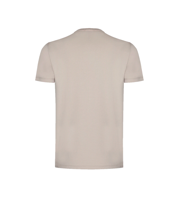 Crew Neck T-Shirt Pima Oatmeal Beige - Barthelemy