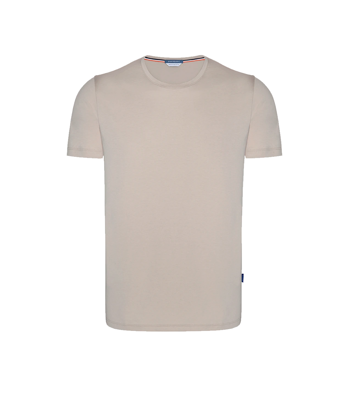 Crew Neck T-Shirt Pima Oatmeal Beige - Barthelemy
