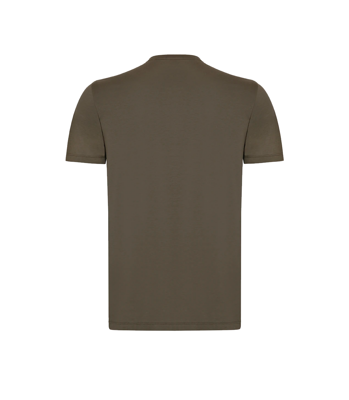 Crew Neck T-Shirt Pima Olive Green - Barthelemy