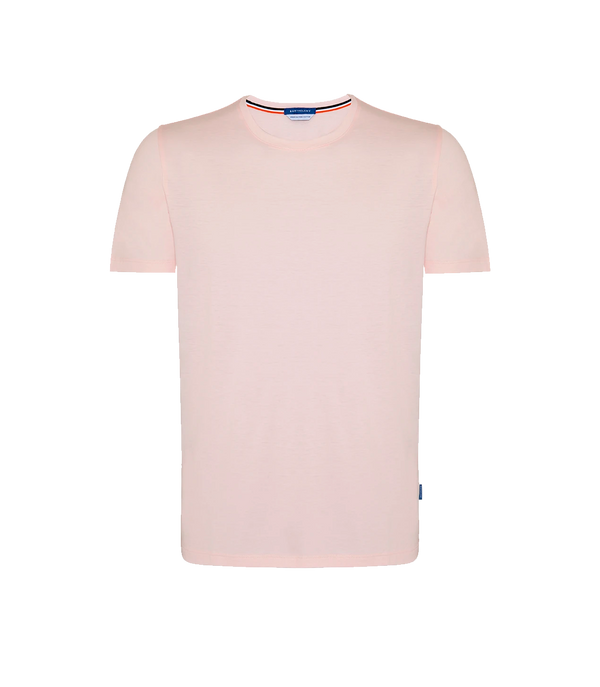Crew Neck T-Shirt Pima Rose Quartz - Barthelemy