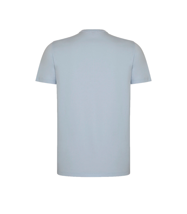 Crew Neck T-Shirt Pima Sky Blue - Barthelemy