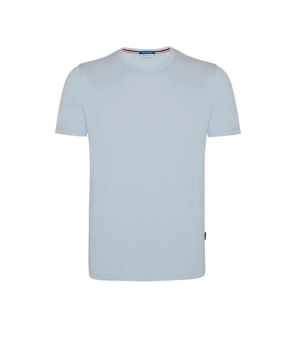 Crew Neck T-Shirt Pima Sky Blue - Barthelemy