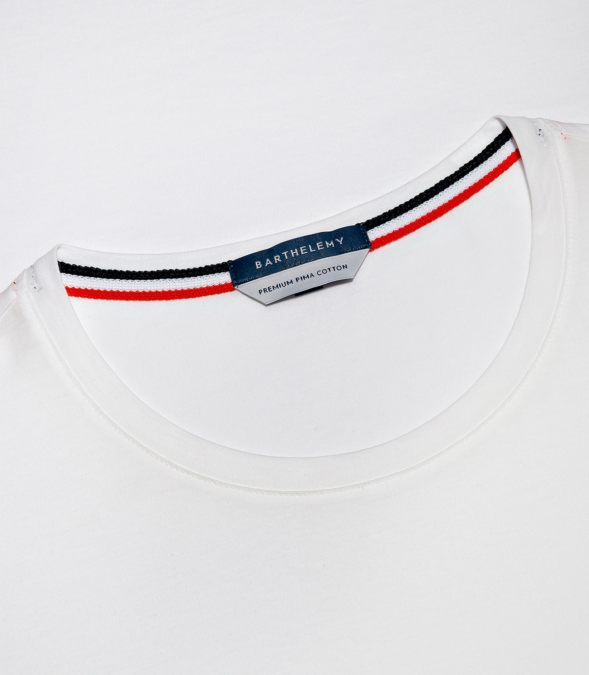 Crew Neck T-Shirt Pima White - Barthelemy