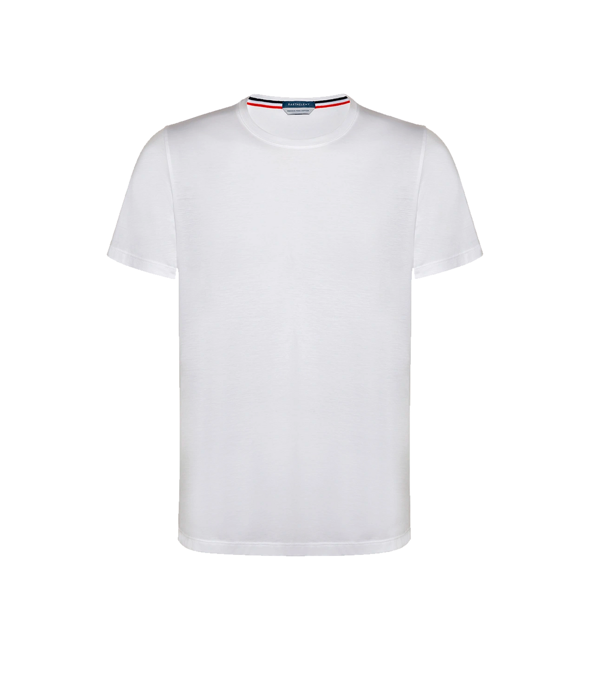 Crew Neck T-Shirt Pima White | T-Shirt Crew Neck | Barthelemy Resortwear