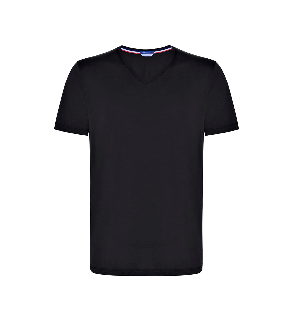 VNeck T-Shirt Pima Black | T-Shirt V-Neck | Barthelemy Resortwear